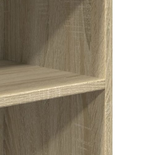 Странична маса с колела дъб сонома 55x60x78 см инженерно дърво