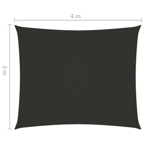 Платно-сенник, Оксфорд текстил, правоъгълно, 3x4 м, антрацит