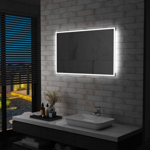 LED стенно огледало за баня 100x60 см