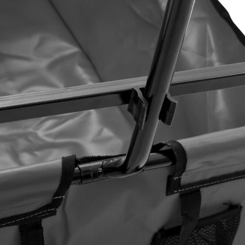 Сгъваема ръчна количка, стомана, сива