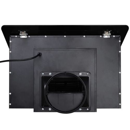 Абсорбатор със закалено стъкло, черен, с дисплей, 600 мм