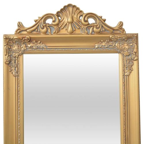 Стенно огледало, бароков стил, 160x40 см, златисто