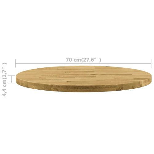 Плот за маса, дъб масив, кръгъл, 44 мм, 700 мм