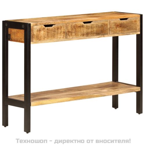 Бюфет с 3 чекмеджета, 110x35x75 см, мангово дърво масив