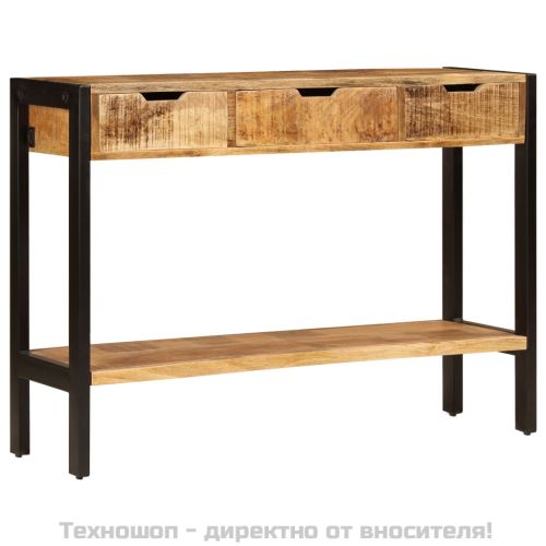 Бюфет с 3 чекмеджета, 110x35x75 см, мангово дърво масив