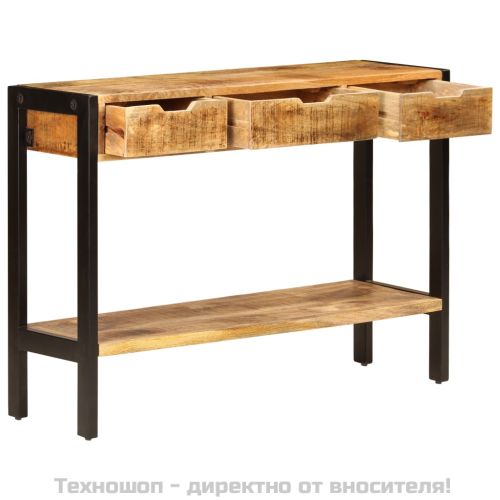 Бюфет с 3 чекмеджета, 110x35x75 см, мангово дърво масив