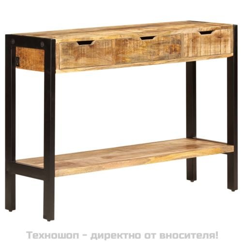 Бюфет с 3 чекмеджета, 110x35x75 см, мангово дърво масив