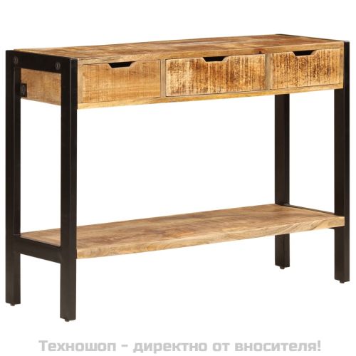 Бюфет с 3 чекмеджета, 110x35x75 см, мангово дърво масив