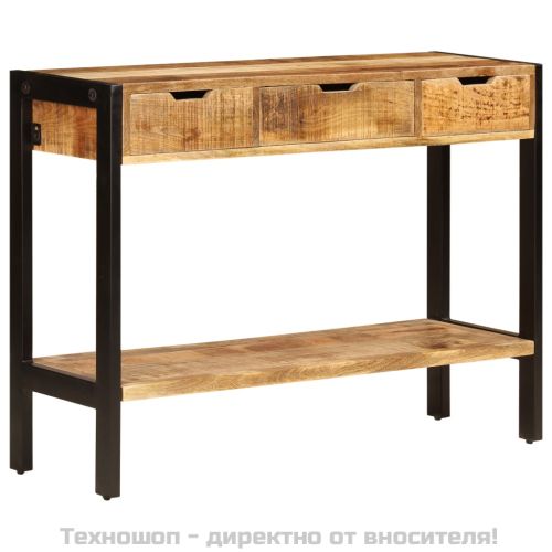 Бюфет с 3 чекмеджета, 110x35x75 см, мангово дърво масив