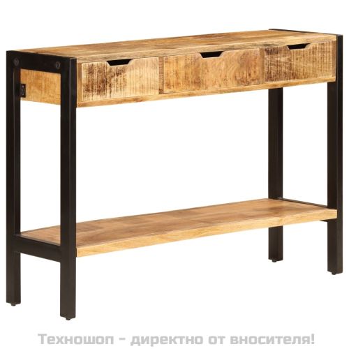 Бюфет с 3 чекмеджета, 110x35x75 см, мангово дърво масив