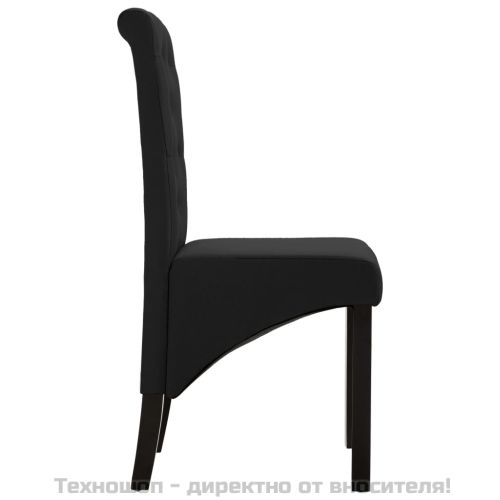 Трапезни столове, 2 бр, черни, плат