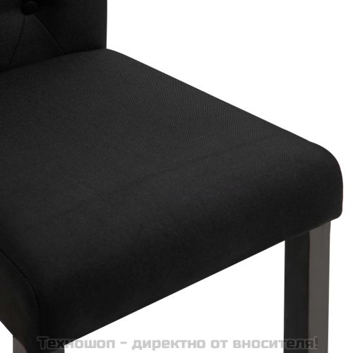Трапезни столове, 2 бр, черни, плат