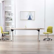 Трапезни столове, 2 бр, зелени, текстил
