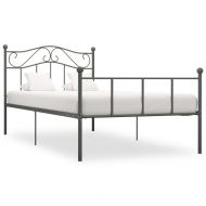Рамка за легло, сива, метал, 100x200 cм