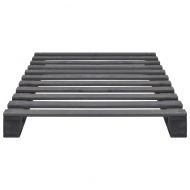 Палетна рамка за легло, сива, бор масив, 90х200 см