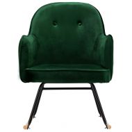 Люлеещ стол, тъмнозелен, кадифе