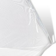 Палатка за къмпинг, 200x120x130 см, фибростъкло, бяла