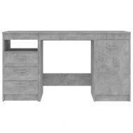 Бюро, бетонно сиво, 140x50x76 см, ПДЧ