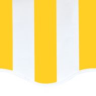 Резервно платнище за тенти, жълто и бяло, 4,5х3,5 м