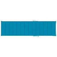 Шалте за шезлонг, синьо, 200x50x3 см, Оксфорд плат