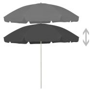 Плажен чадър, антрацит, 300 см