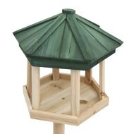 Стояща хранилка за птици, чамово дърво масив, 33x110 см