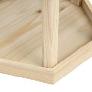 Стояща хранилка за птици, чамово дърво масив, 33x110 см