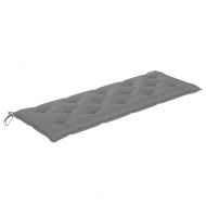 Възглавница за градинска пейка сива 150x(50+50)x7 см оксфорд