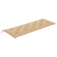 Възглавница за градинска пейка бежова 150x(50+50)x7 см оксфорд