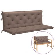 Възглавница за градинска пейка таупе 150x(50+50)x7 см оксфорд