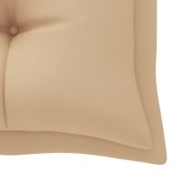 Възглавница за градинска пейка бежова 180x(50+50)x7 см оксфорд
