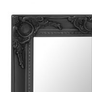 Стенно огледало, бароков стил, 50x80 см, черно