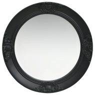Стенно огледало, бароков стил, 50 см, черно