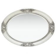 Стенно огледало, бароков стил, 50x70 см, сребристо