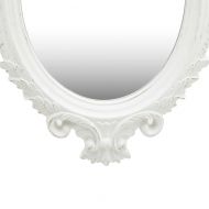 Стенно огледало, стил замък, 56x76 см, бяло