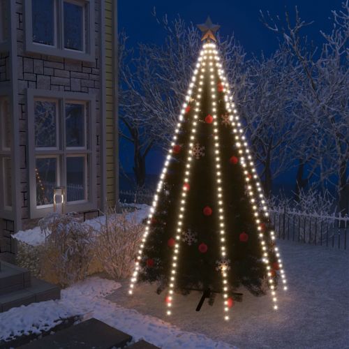 Коледни лампички за елха тип мрежа 400 LED студено бяло 400 см