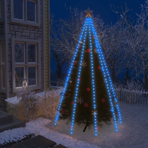 Коледни лампички за елха тип мрежа, 400 LED, сини, 400 см