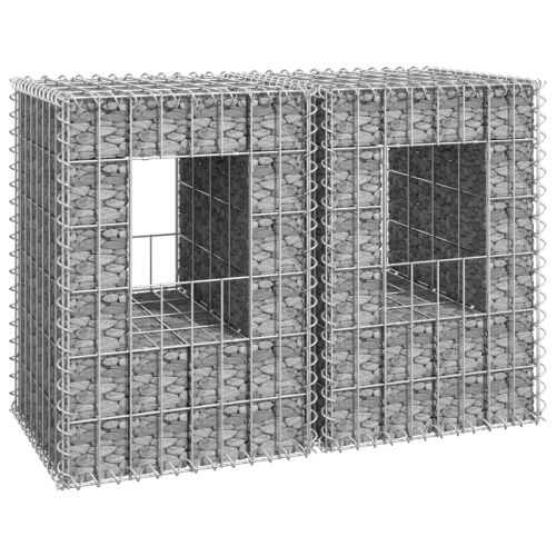 Габионна кошница стълб, 2 бр, 40x40x60 cм, желязо