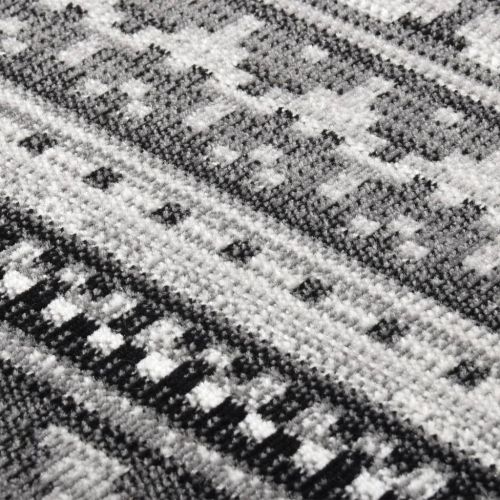 Външен килим, плоскотъкан, 100x200 см, тъмносив