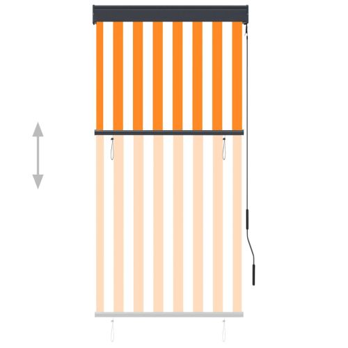 Външна ролетна щора, 80x250 см, бяло и оранжево