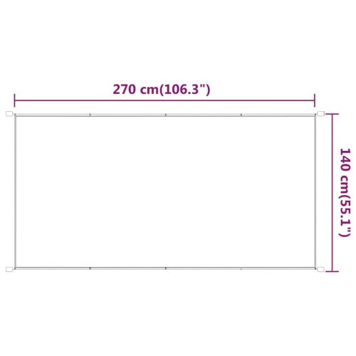 Вертикален сенник, бежов, 140x270 см, оксфорд плат