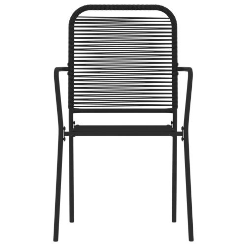 Градински трапезен комплект, 9 части, черен