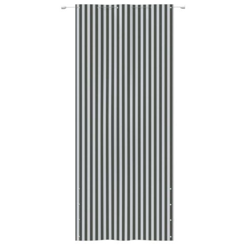 Балконски параван, антрацит и бяло, 120x240 см, оксфорд плат