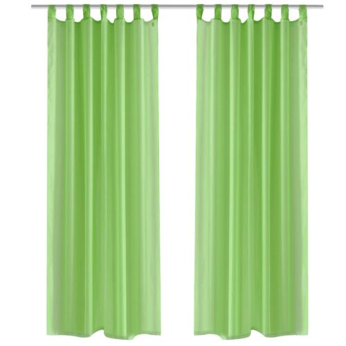 Зелени прозрачни завеси 140 х 225 см – 2 броя