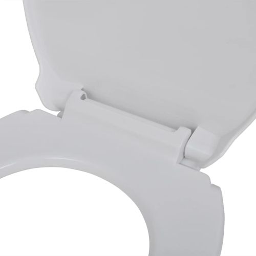 Тоалетна седалка с плавно затваряне, бяла, овална