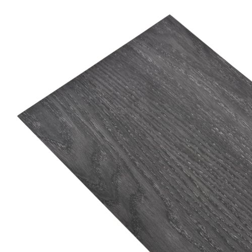 Несамозалепващи PVC подови дъски 4,46 м² 3 мм черни
