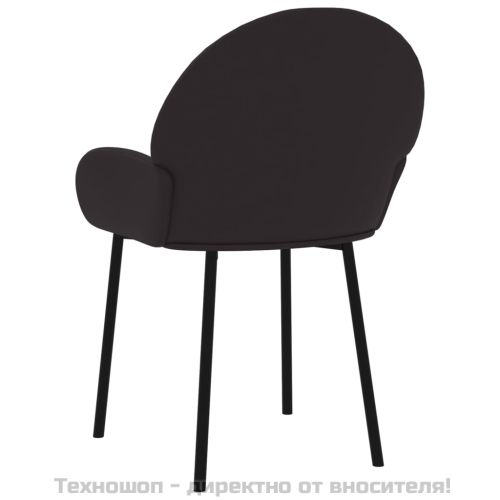 Трапезни столове, 2 бр, черни, изкуствена кожа