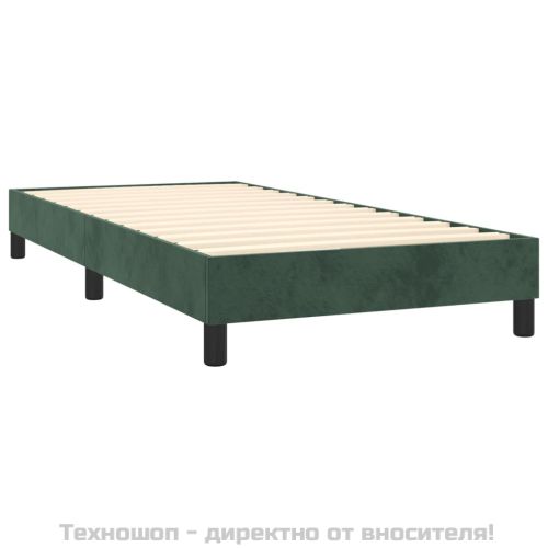 Рамка за легло, тъмнозелена, 100x200 см, кадифе
