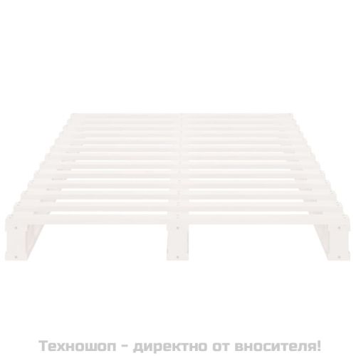 Рамка за легло, бяла, 75x190 см, бор масив, Small Single