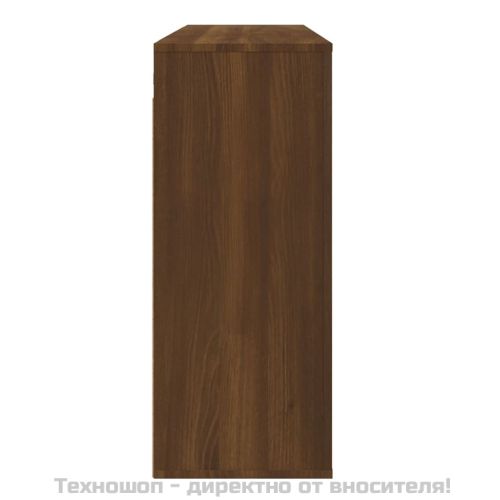 Стенен шкаф, кафяв дъб, 80x33x80 см, инженерно дърво